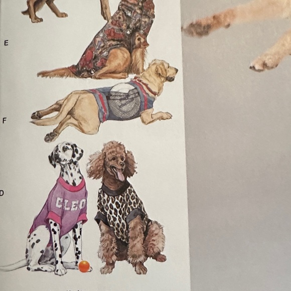 Simplicity Dog Coat Pattern - Red, Yellow, Gray - Picture 3 of 5